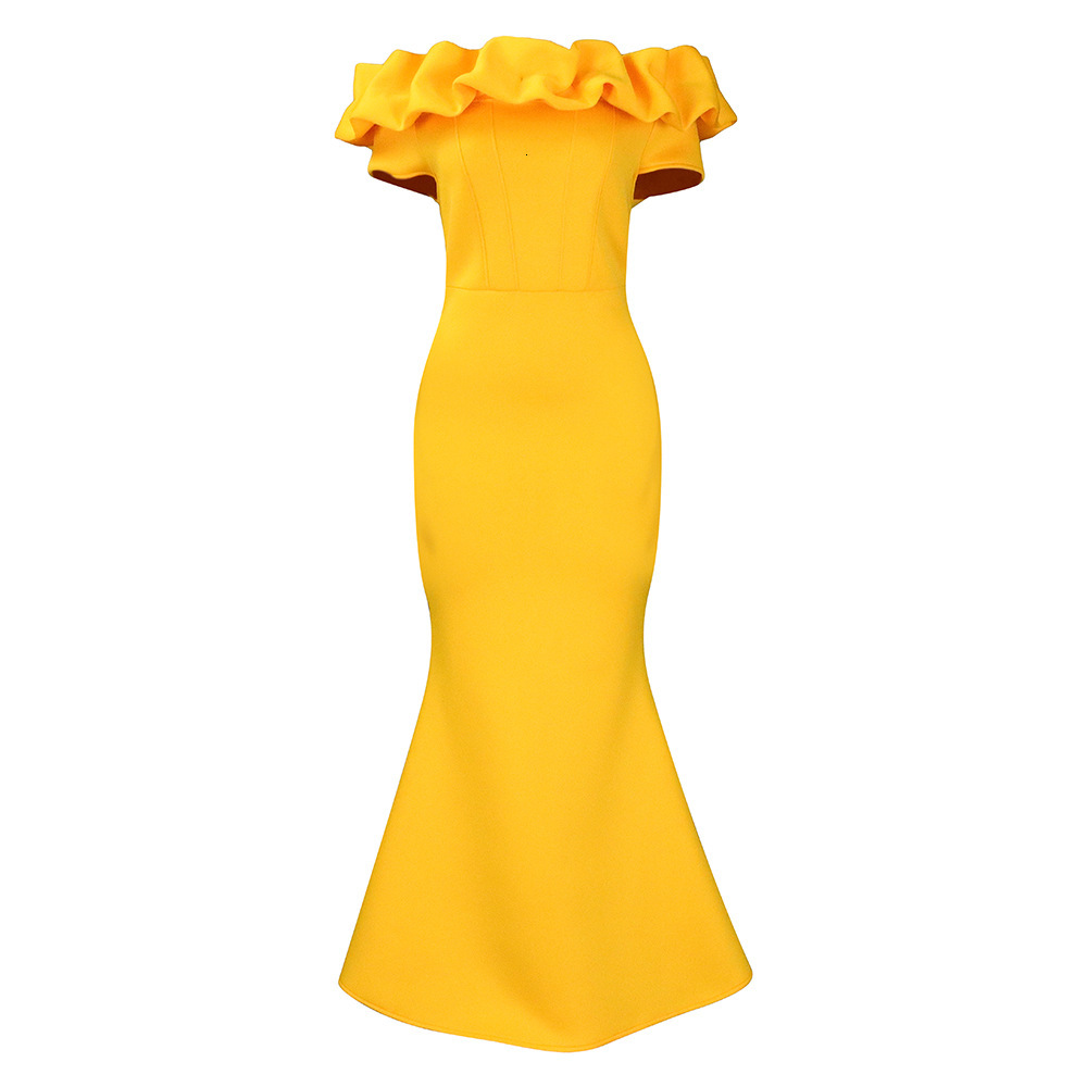 Womens 2025 Summer One Neck Sexy Fish Tail Long Dress