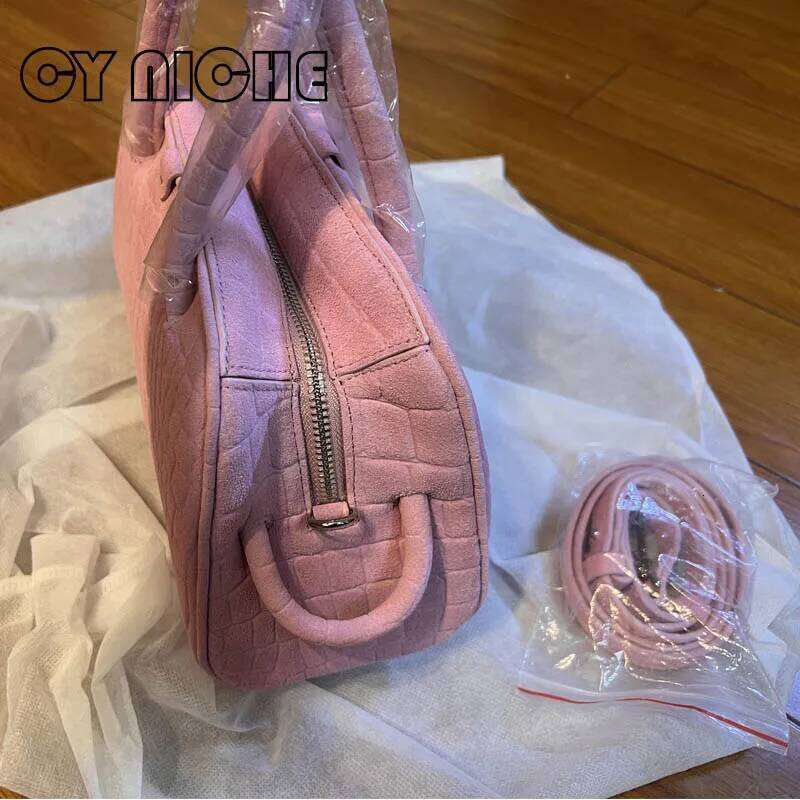 Designer Bag Spring Summer New Women S Fashion Design Bowling Handheld Crossbody Old Money Style Niche Ladies Pink Bag