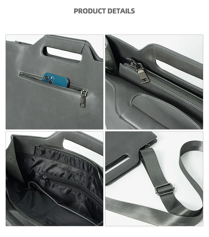 Retro Leather Mens Bag Large Business Briefcase Bag s Shoulder Cross bag Leather Bag Satchels 250614