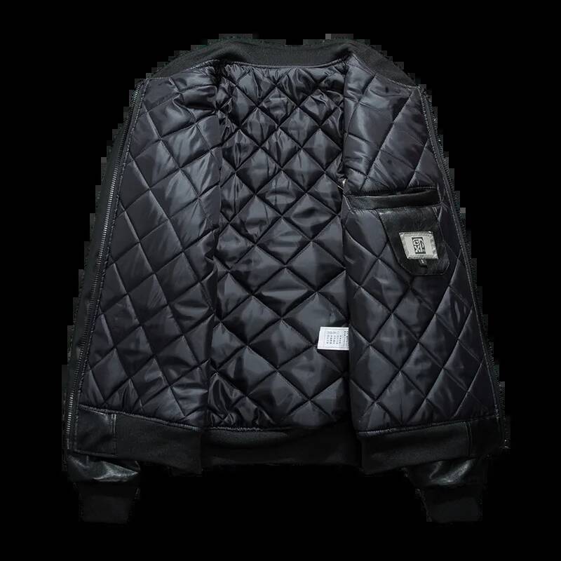 Whale Embroidered Bomber Jacket Men Spring Cotton Padded Ma1 Thick Coat Oversize Baseball Male Coats Winter Japanese Sukan Y1