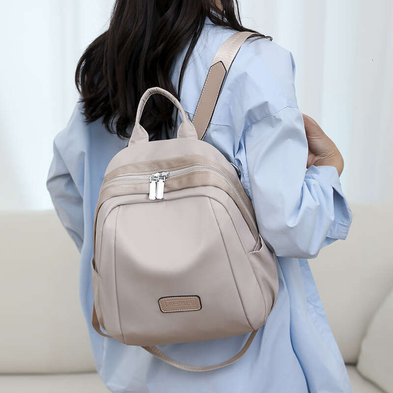 Bag Middle 2025 Simple INS Niche Solid Color Backpack for Female Junior High School Students Forest Style