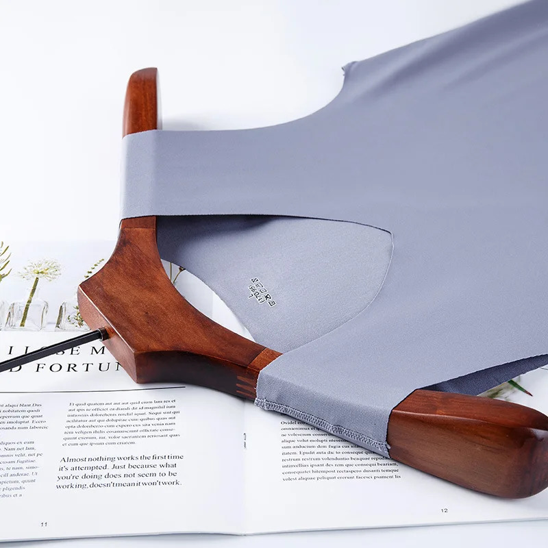 Summer Mens NonMarking Ice Silk Undershirt Slim Sports Fitness CrossBody Bottoming Sleeveless Breathable Comfortable 250609