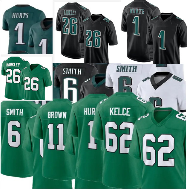 Philadelphialy Eaglies Jersey Brian Dawkins Saquon Barkley Jalen Jason Kelce A.J. Brown DeVonta Smith Jalen Carter Cooper DeJean Kenny Pickett Football Jerseys ad67