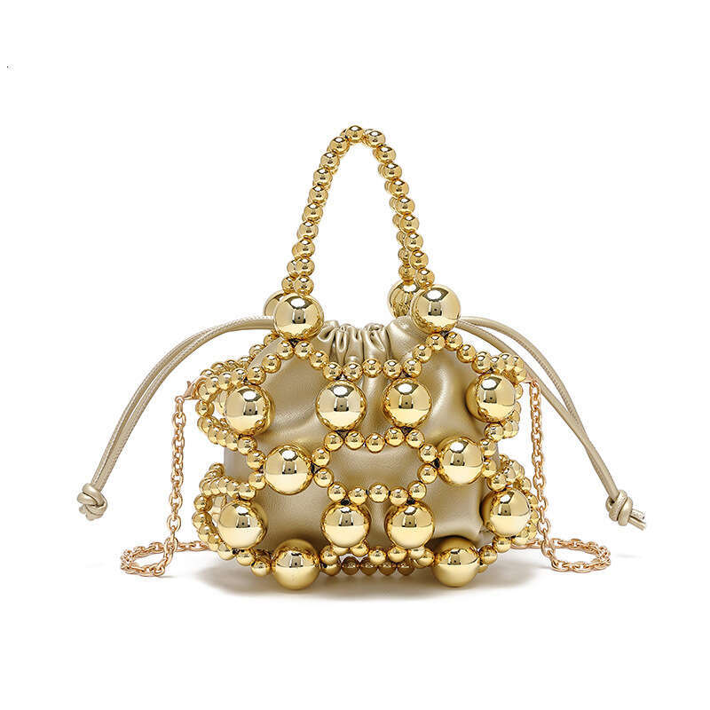 Style New Evening 2025 Elegant Pearl Inlaid Diamond Handbag Chain Simple Fashion Basket Bag for Women