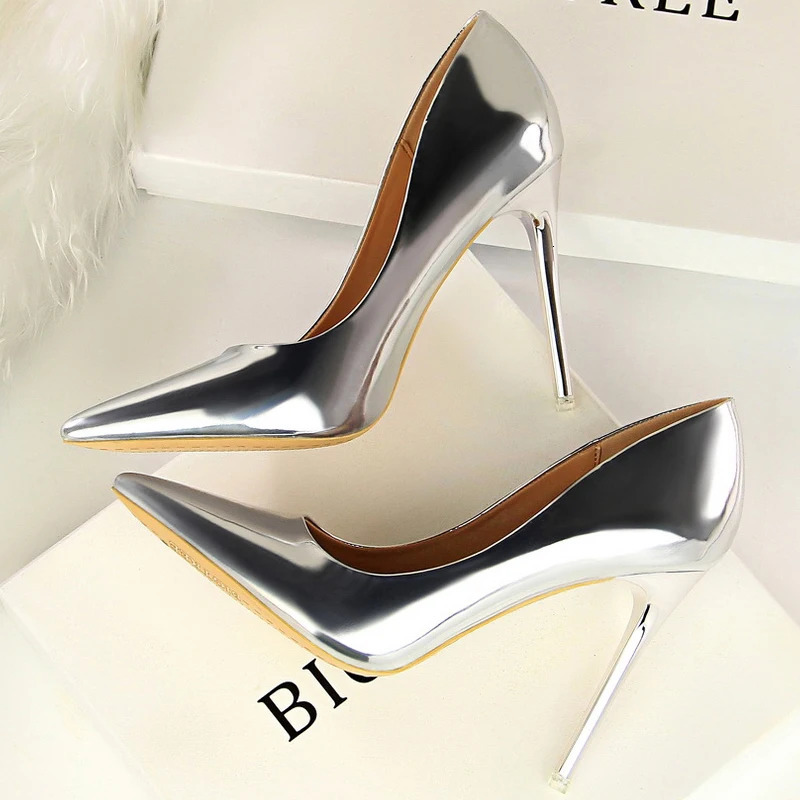 BIGTREE Shoes Classic Pumps Patent Leather Women Pumps Fashion Women Wedding Shoes High Heels Stiletto 10.5 Cm 7.5 Cm Lady Shoes 250613