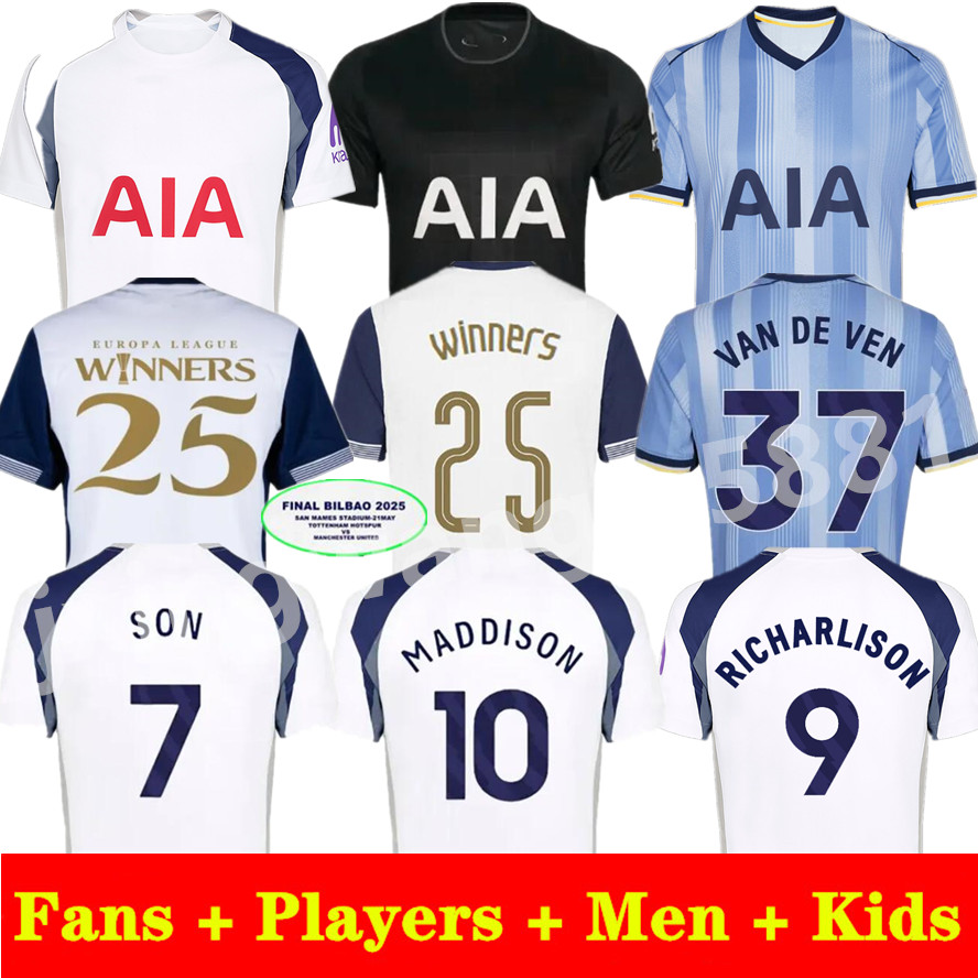 2025 2026 MADDISON SON Soccer Jerseys ROMERO KULUSEVSKI RICHARLISON KULUSEVSKI 24 25 26 VAN DE VEN BISSOUMA JOHNSON Football shirt Men kids