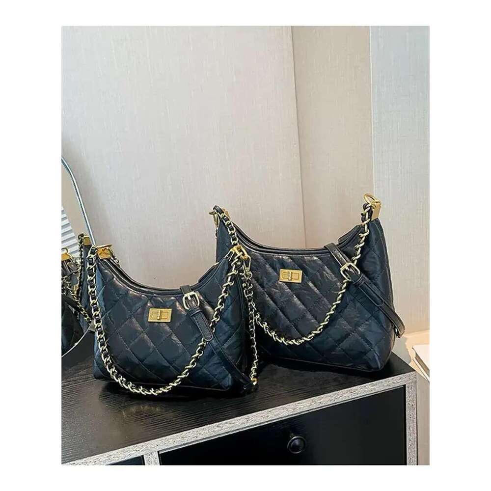Designer Shoulder Free Shipping Bag New Fashion Comter Premium Texture Dia Grid Chain Underarm For Womens Free shipping