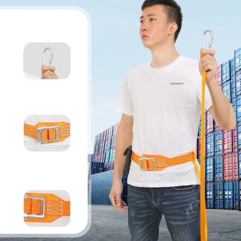 Safety Belt with Lanyard Tree Climbing Harness Protective Gear Adjustable Protection for Body Positioning 250611