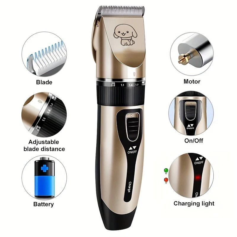 Pet Hair Trimmer Kit Electric Precision Clippers Perfect for Professional Grooming at Home Ideal for Dogs and Cats 250614