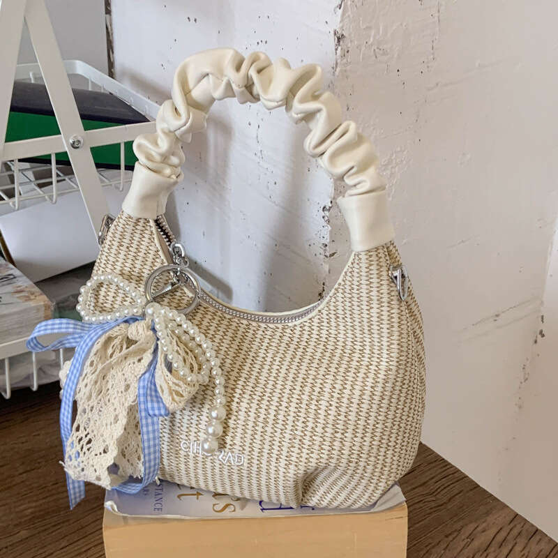 Trendy Niche Color-Block for Women 2025 New Summer Versatile Chain Crossbody Bag Exquisite Handbag Small Tote