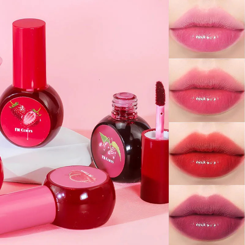 Fruit Juice Red Lip Tint Mirror Water Light Liquid Blush Sexy Lip Gloss Cheek Makeup Long Lasting Color Cosmetic 250614