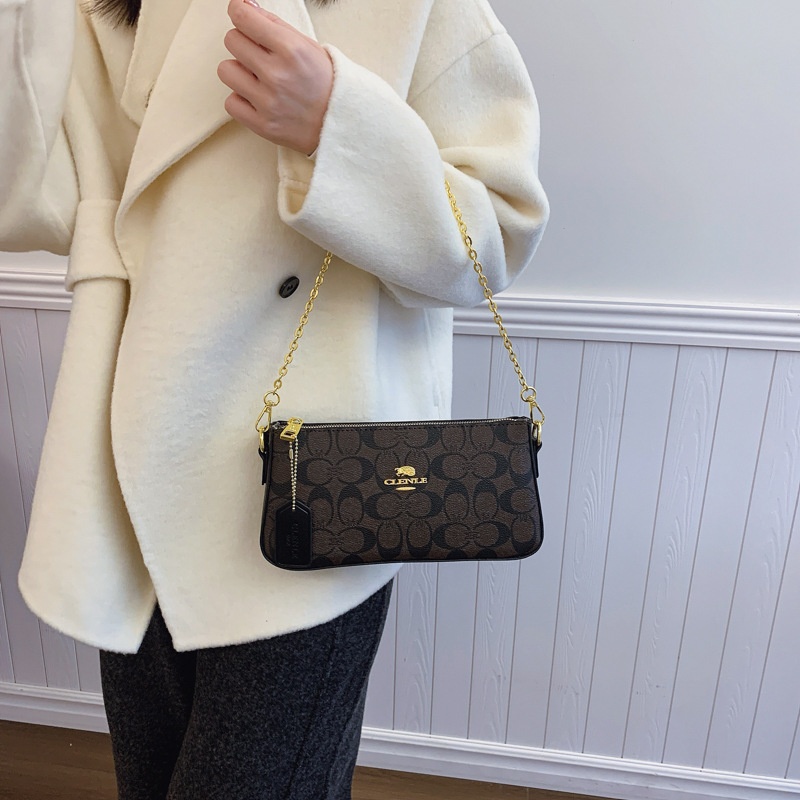 2025 free shipping designer luxury women's new armpit bag fashionable soft leather shoulder crossbody bag brown white