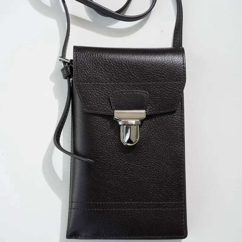 Original Genuine Leather Retro Mobile Phone High-end Mini Exquisite Crossbody Small Bag 2025 Summer New Style