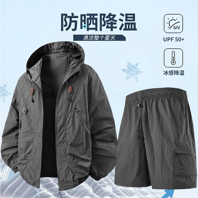 Men Women Waterproof Sun Protection Sets Male 2 Piece Fishing Hunting Clothes Quick Dry Skin Windbreaker Camping Rain Jacket 250612