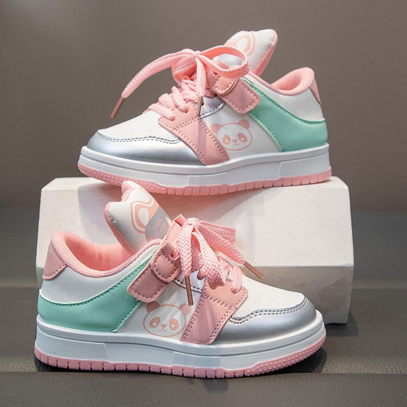 Girls Sneakers Board Shoes Cartoon Print Soft Bottom Non-slip Children Toddler Casual Walking Shoes Kids Shoes Sizes 26 - 37