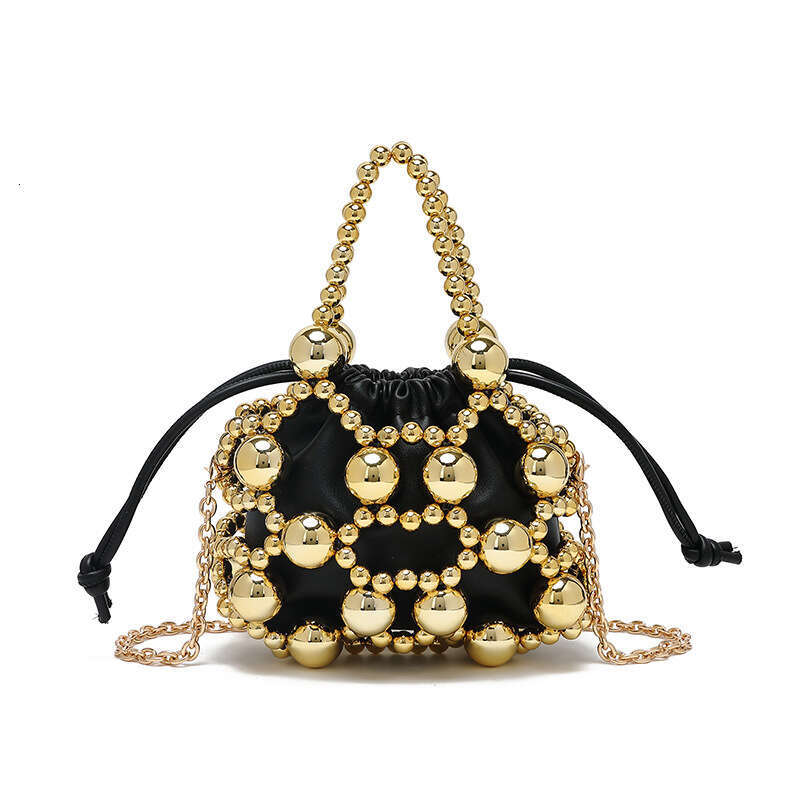 Style New Evening 2025 Elegant Pearl Inlaid Diamond Handbag Chain Simple Fashion Basket Bag for Women