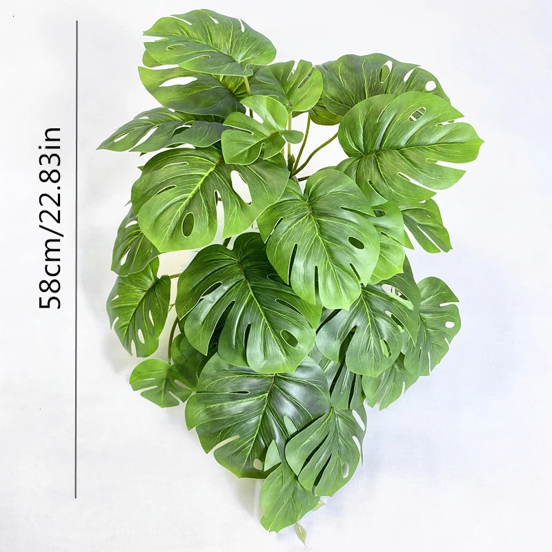 Green Artificial Plants Simulation Wall Hanging Fake Leaf Rattan Real Turtle Rattan Wedding el Party Home Decor Accessori 250613