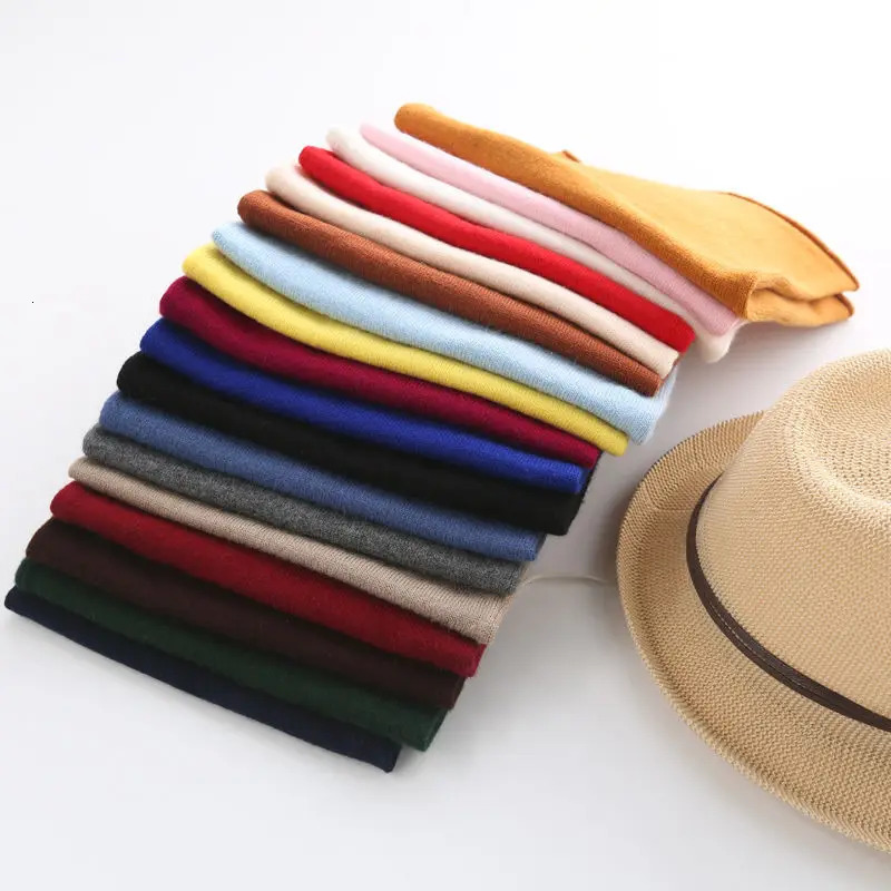 Basic Neck Gaiter Women Men Knitted Cashmere Col Turtleneck Neck Warmer Unisex Wool Pullover Scarves Neck Protector Mock Collar 250610