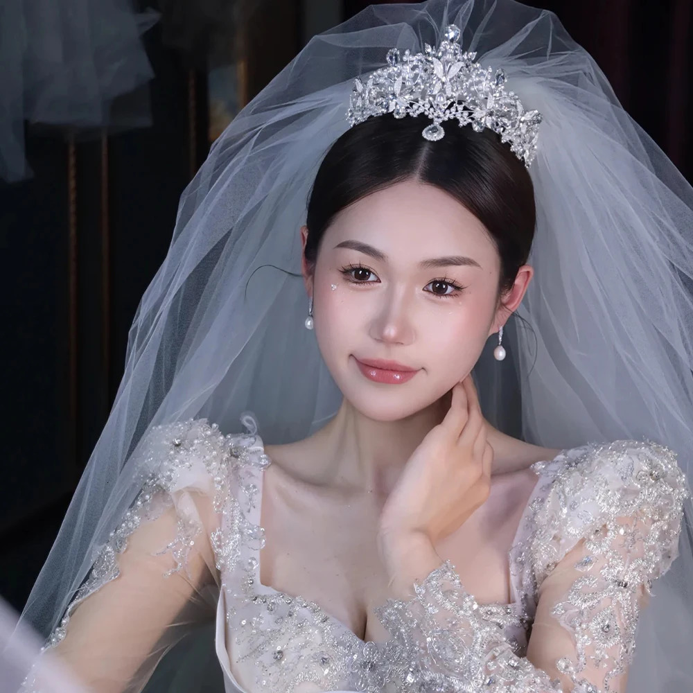 Bridal Crown Fashion Rhinestone Princess Tiara Women Headpiece Wedding Party Jewelry Hair Accessories Decoration 250610