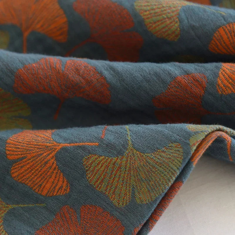 Spring Summer Womens Pajamas 100% Cotton Crepe Pants Comfortable Loose Large Leaf Home Thin bottoms 250611