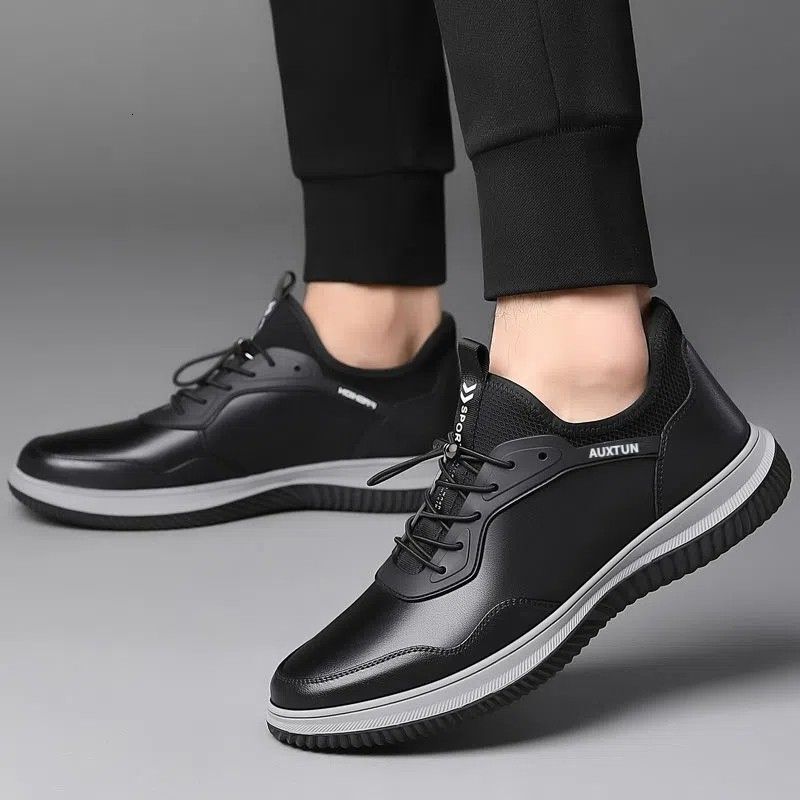 Soft Designer Shoes Sole Casual Leather Shoes For Free Delivery Of Sneakers Men Korean Style Comfortable Breathable Men's Shoes British Style Sim