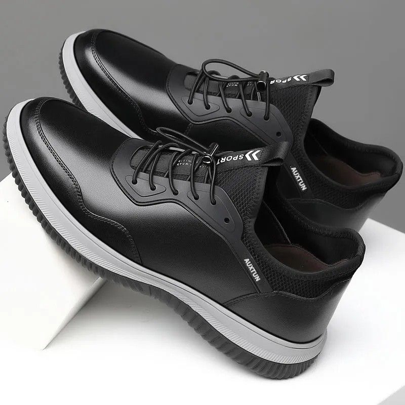 Soft Designer Shoes Sole Casual Leather Shoes For Free Delivery Of Sneakers Men Korean Style Comfortable Breathable Men's Shoes British Style Sim