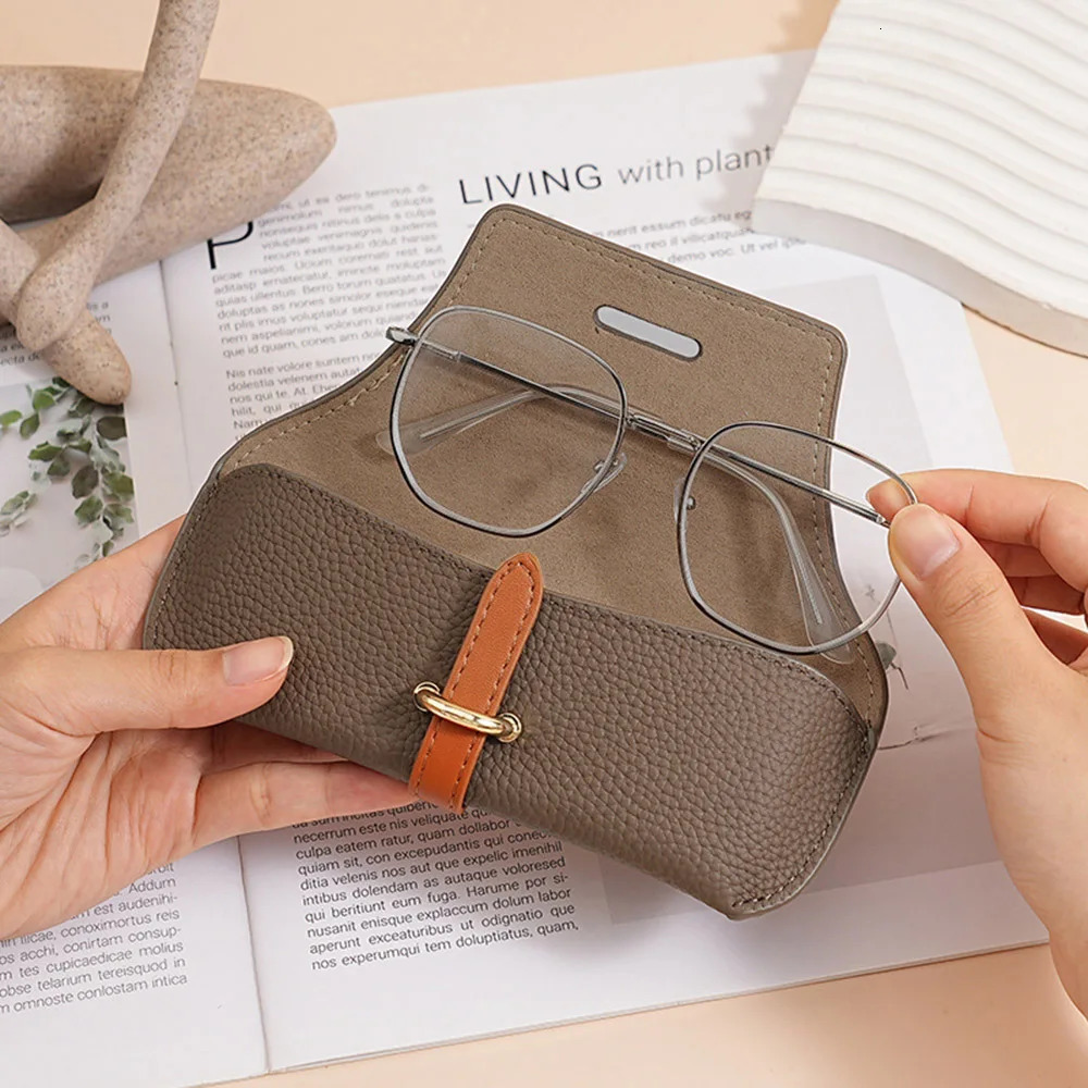 Eyewear Case PU Leather Travel Accessory Sunglasses Storage Bag Soft Holder Pocket Cases Storage Bag Dust-proof Glasses Case 250610