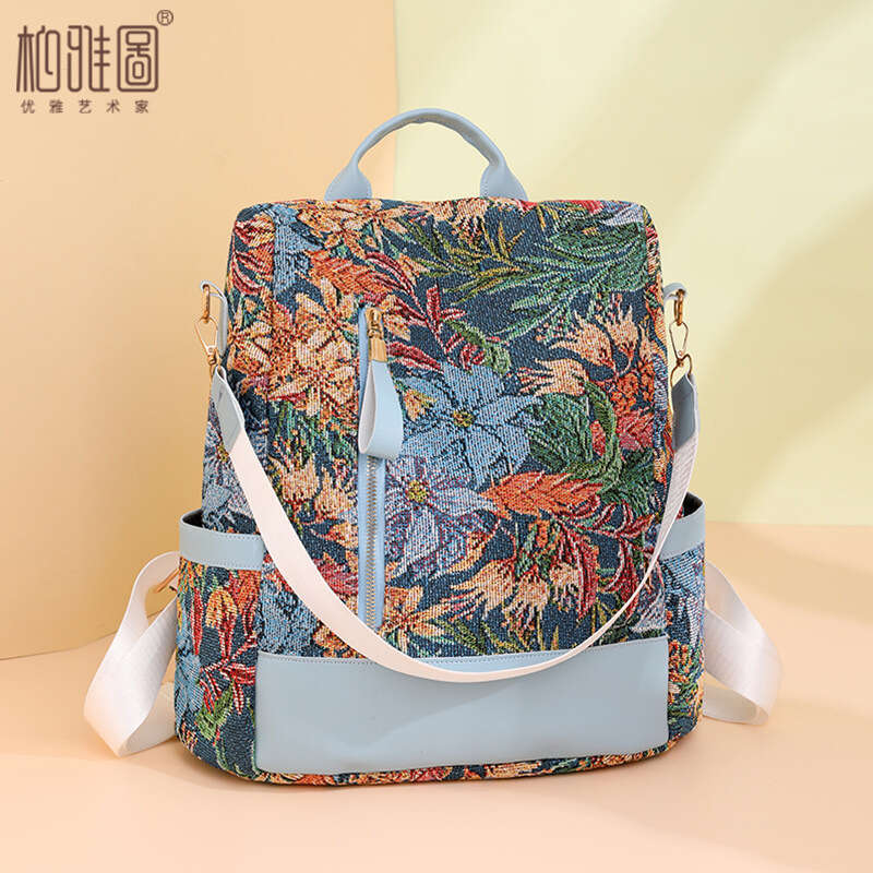 Backpack Texture Large Capacity Nylon Commuter Student School 2025 New Casual Travel Women's Bag