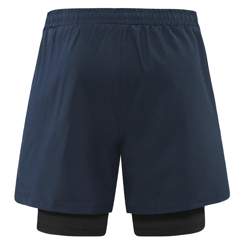 Men 2 In 1 Sports Shorts Quick Dry Jogger Marathon With Liner Breathable Running Fitness Double Deck Casual Shorts 250614