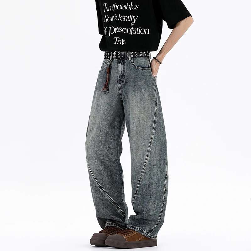 Y2K Mens Baggy Jeans Unisex Trendy Casual WideLeg Denim Pants High Street Quality American Style Streetwear Oversize Trousers 250614