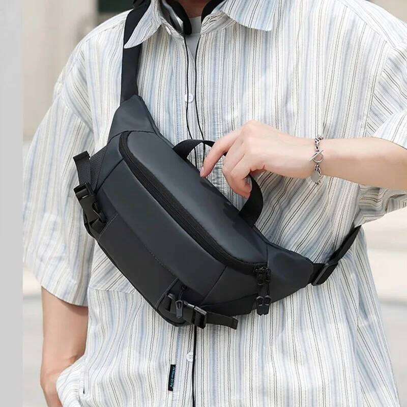 Nylon Waterproof Ride Fanny Pack Fashion Business Handbag Men Belt Casual Travel Shoulder Crossbody Chest Male Waist Bag