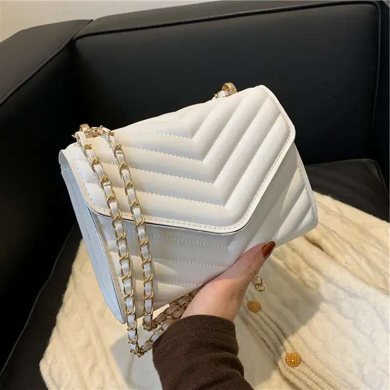 Designer Shoulder Bag Free Shipping Womens New Minimalist Design Trendy Chain Crossbody Casual Small Square Free shipping