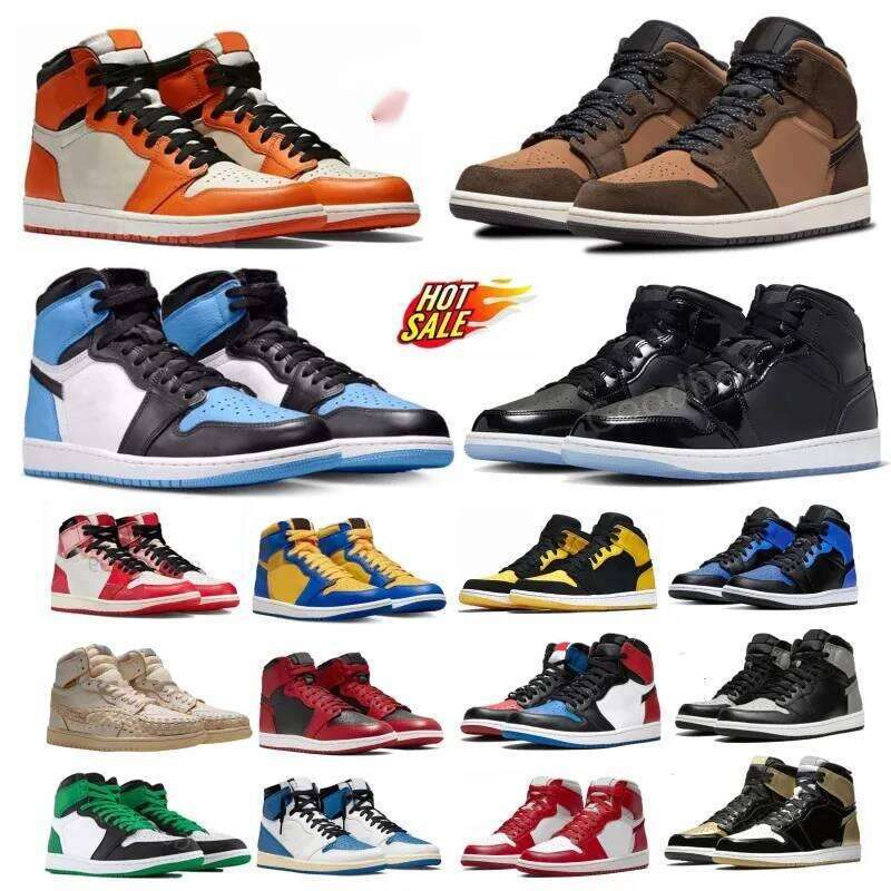 Fragment 1S Mens Basketball Shoes High Shattered Backboard Stash Reverse Shadow Black Toe White Orange Midnigh Navy WomenS Sports Outdoor Sneakers