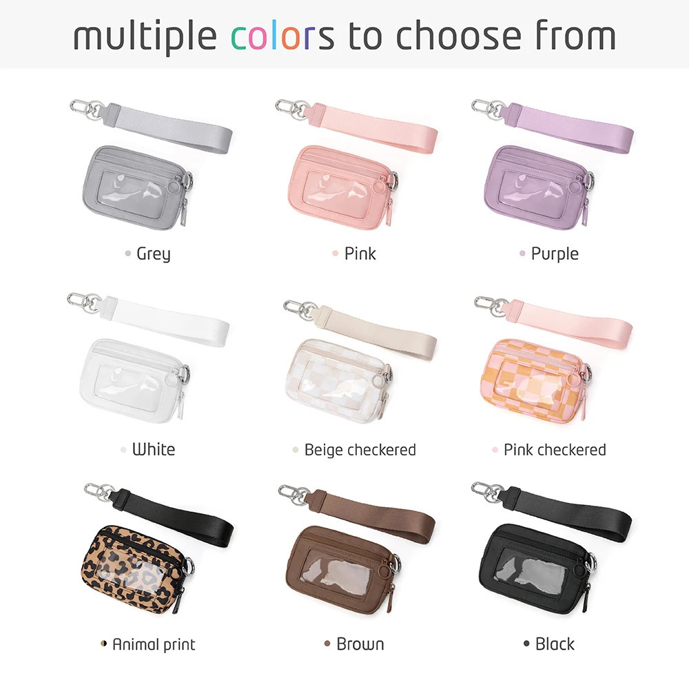 Women Coin Wallet Female Purse Card Holder Short Wallets Small Zipper Keychain Clutch Bag Wallet 250614