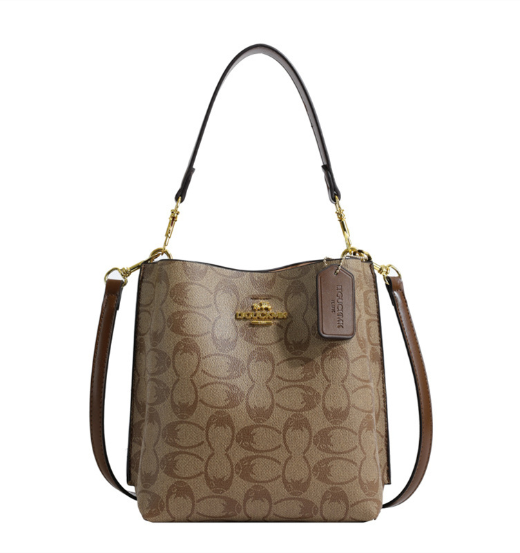 Free shipping designer high-end handbag for women 2025 new European and American fashion large capacity handbag bucket bag single shoulder crossbody b