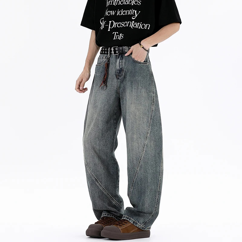 Y2K Mens Baggy Jeans Unisex Trendy Casual WideLeg Denim Pants High Street Quality American Style Streetwear Oversize Trousers 250614