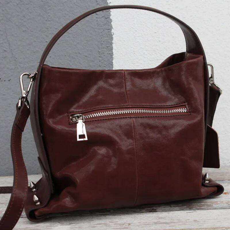 High Quality Small Handbags Women Crystal Vegetable Tanned Leather Tote Classic Chic Shoulder Crossbody Bag Daily Use Hand Bags