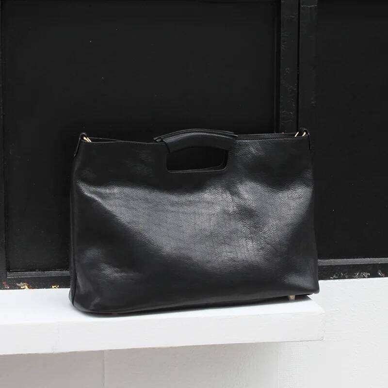 Designer Bag Handmade Handbags Vegetable Tanned Cowhide Shoulder Crossbody Bags High Quality Solid Color Horizontal Square Tote