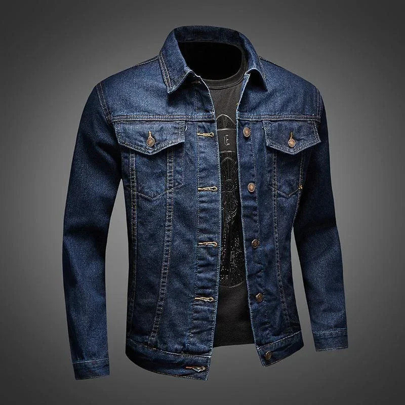 Jeans Coat for Men Blue Autumn Slim Fit Denim Jackets Man Price Stylish ner Vintage Cowboy Loose Winter Outerwear Low 250614