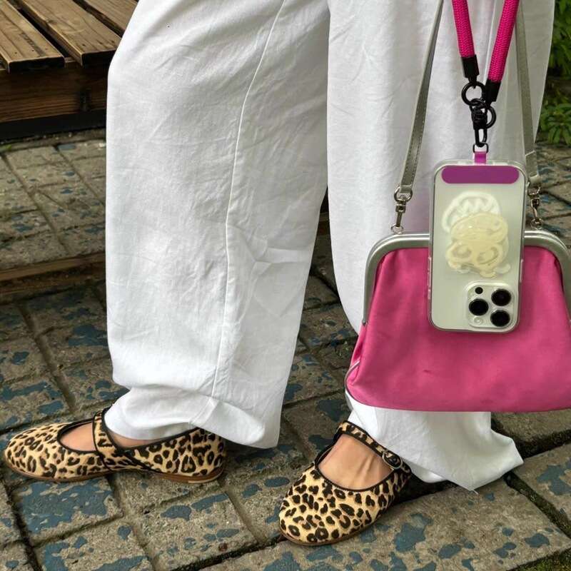 2024 Autumn Winter New Super Soft Sole Leopard Print Mary Jane Shoes NEW Women Ballet Style Flat Buckle Loafers Moccasins