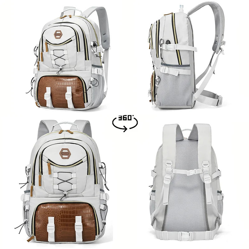 Large Capacity Outdoor Travel Backpack Mens Hiking Backpack with Shoe Compartment Spacious Travel Bag Sports Camping Backpack 250609