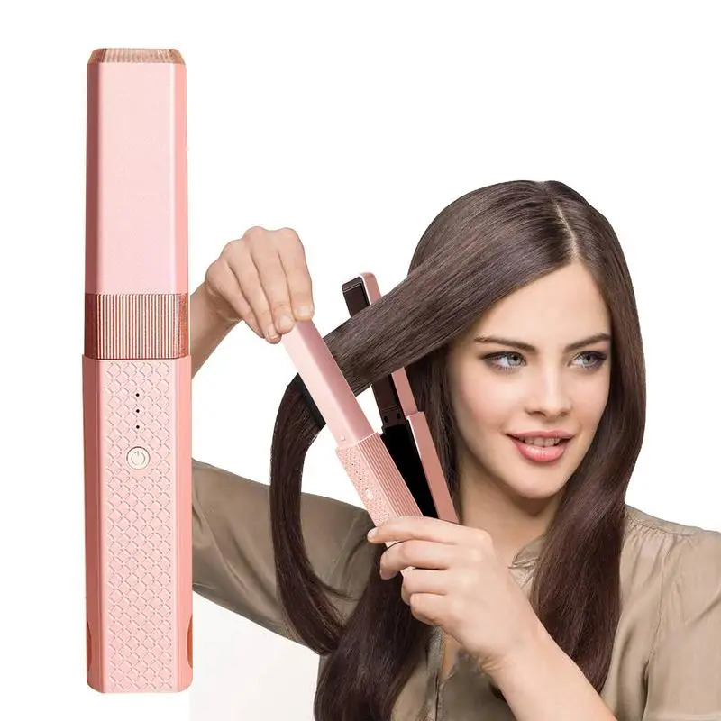 Mini Flat Iron Hair Straightener Cordless Mini Flat Iron Even Heating Multifunctional Hair Accessory Fast Heating Ceramics Quick 250611