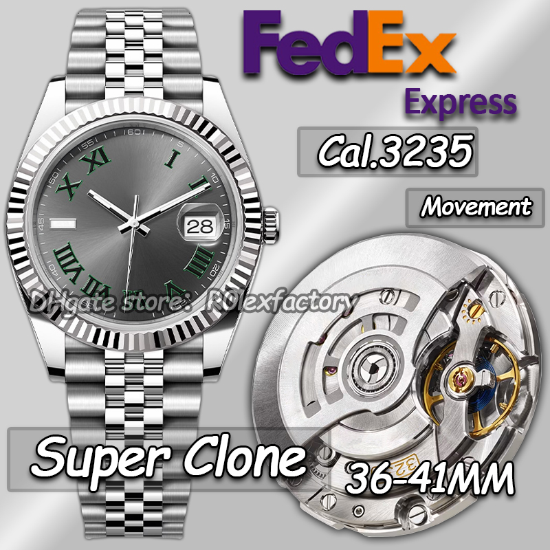 Clean Factory Men Designer Mens Top Supre Quality Date Just 41MM Watch Automatic Cal.3235 Movement Sapphire Luminous Diving Watches With Box