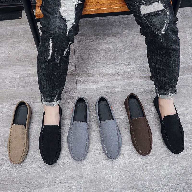 Spring hot New Men's Casual Breathable Driving Flat Lazy Shoes Slip-On Loafers