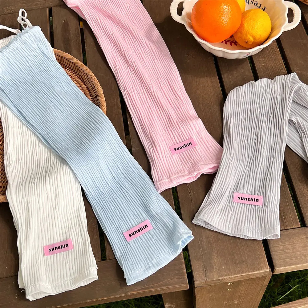 Fashionable Summer Girl Ice Silk Sleeves Loose Thin Ice Sleeves Sun Protection Hand Sleeve UV Protection Gloves 250610