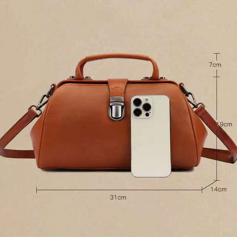 Designer Bag MOTAORA Women S Vintage Genuine Leather Crossbody Messenger Bag With Phone Pocket Zipper Pockets Buckle Closure