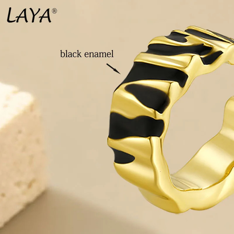 LAYA 100% 925 Sterling Silver Minimalist Original Handmade Enamel Clip-on Earrings For Women Fine Jewelry Trend 250610