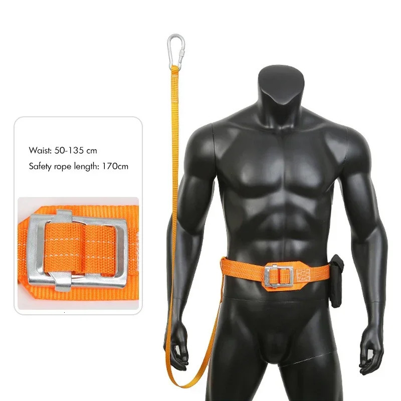 Safety Belt with Lanyard Tree Climbing Harness Protective Gear Adjustable Protection for Body Positioning 250611