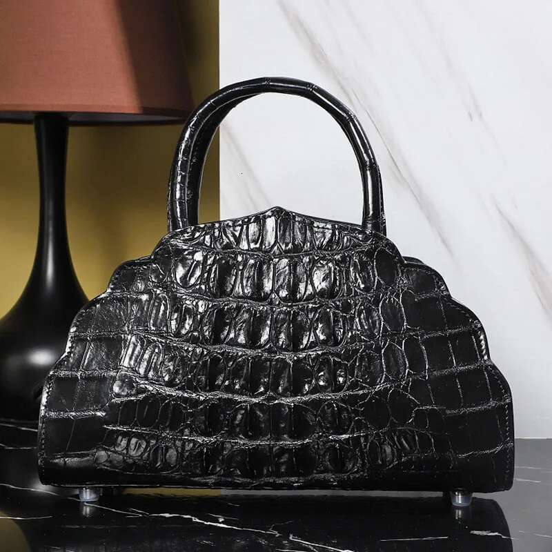 Designer Bag Alligator Handbag For Women High End Cloud Bag Design Genuine Leather Shell Shape Shoulder Tote Accessory