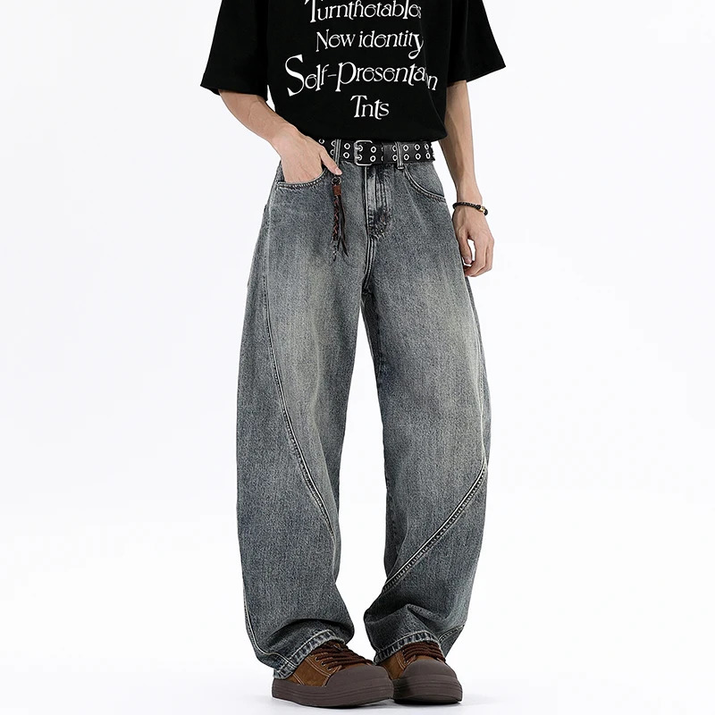 Y2K Mens Baggy Jeans Unisex Trendy Casual WideLeg Denim Pants High Street Quality American Style Streetwear Oversize Trousers 250614